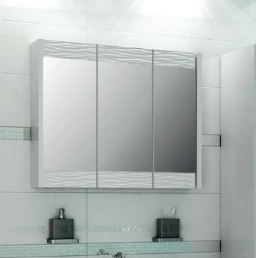 В интерьере Зеркальный шкаф для ванной 80 см ВанЛанд РОЯЛ Рз 1-80