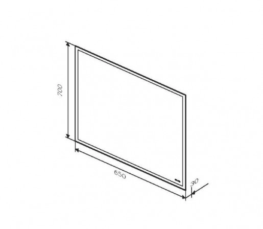 Размеры Зеркало в ванную комнату 65 см с подсветкой AM.PM GEM S M71773021601A