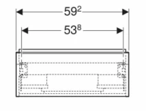 Размеры Тумба в ванную без умывальника 60 см шириной Geberit iCon под умывальник iCon 502.310.01.2