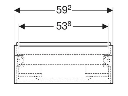 Размеры Тумба в ванную без умывальника 60 см шириной Geberit iCon под умывальник iCon 502.310.01.2