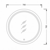 Розміри Комплект меблів у ванну з ДСП 70 см шириною Мойдодир MoonShine 42170-31832-42173