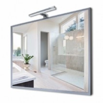 Зеркало в ванную из алюминия 80 см с подсветкой J-Mirror Alu Аlu 80x60