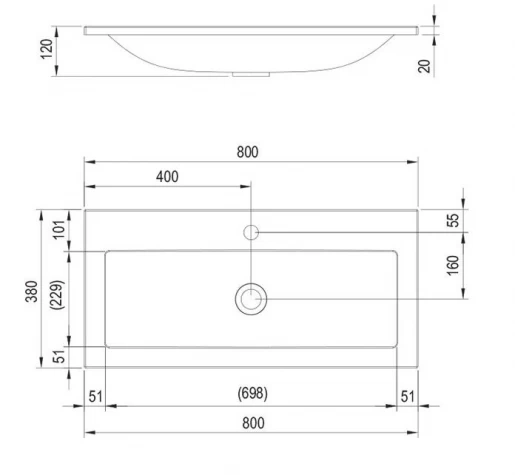 Умывальник Тумба с умывальником Ravak SD Clear 800 X000000757-XJJ01180000