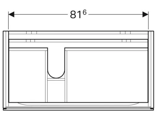 Размеры Тумба в ванную без раковины 90 см шириной Geberit Xeno² под умывальник Xeno² 500.515.01.1
