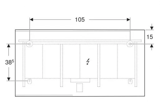 Размеры Зеркало в ванную 135 см шириной Geberit Option 502.786.14.1