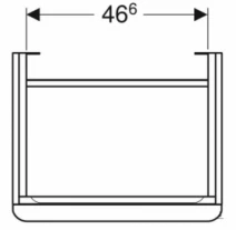 Розміри Тумба під умивальник без раковини з текстурою 55 см шириною Geberit Smyle Square під умивальник Smyle Square 500.366.JR.1
