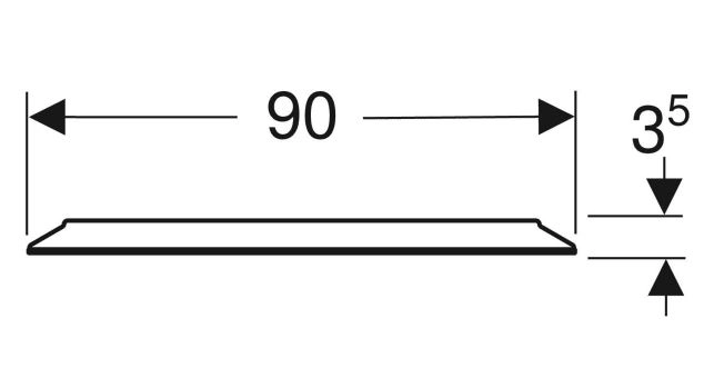 Размеры Зеркало в ванную 90 см шириной Geberit Option 502.799.00.1