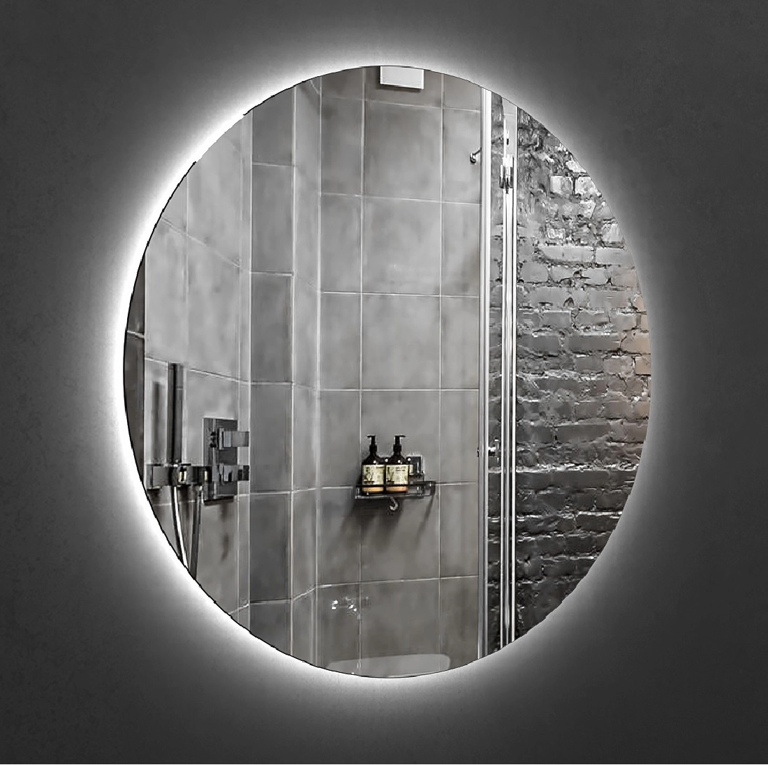 Основне Дзеркало у ванну круглої форми 80 см StekloNova ІФА IFA 80