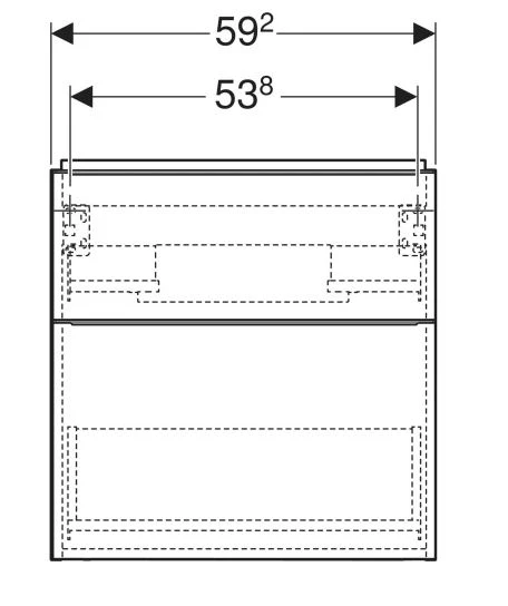 Розміри Тумба у ванну без умивальника 60 см шириною Geberit iCon під умивальник iCon 502.303.JR.1