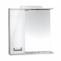 Зеркало для ванной без ограждения полок 55 см шириной с подсветкой MVV Квадро ДЗ-1 Квадро 55L LED