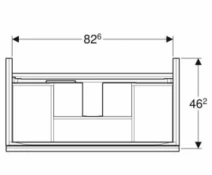 Размеры Тумба в ванную без умывальника 90 см шириной Geberit Acanto под раковину Acanto 500.612.JL.2