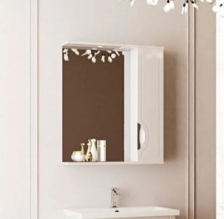 В интерьере зеркало в ванную комнату 55 см с выключателем аквариус мерете 05888 №3