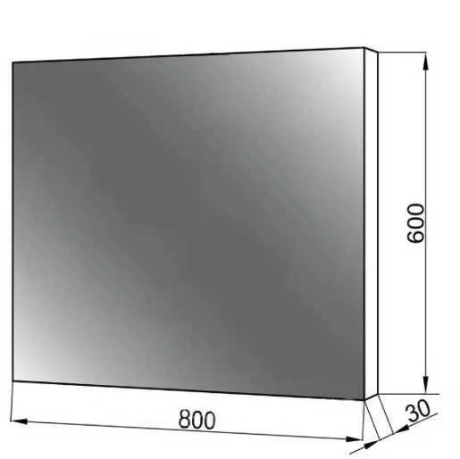 Размеры зеркало в ванную 80 см шириной юввис эльба 63lite80 №2