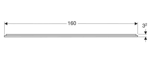 Размеры Зеркало в ванную комнату 160 см шириной Geberit Option 502.787.14.1