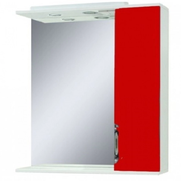 Основное Зеркало в ванную комнату 65 см в современном стиле Сансервис Laura ДЗ Laura-65 красный R