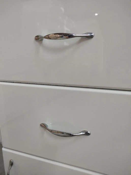 Деталі Комплект меблів ванний гарнітур з хромованими ручками 55 см ПІК Базис ДЗШ0155R-Т025527-П0340L