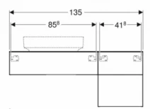 Размеры Тумба под умывальник без раковины 135 см шириной Geberit VariForm под умывальник VariForm 501.192.00.1