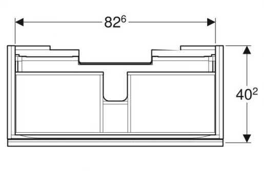 Размеры Тумба в ванную без умывальника 90 см шириной Geberit Acanto под раковину Acanto 500.616.01.2