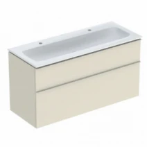 Современная тумба с умывальником 120 см шириной Geberit iCon с раковиной Slim Rim 502.338.JL.1