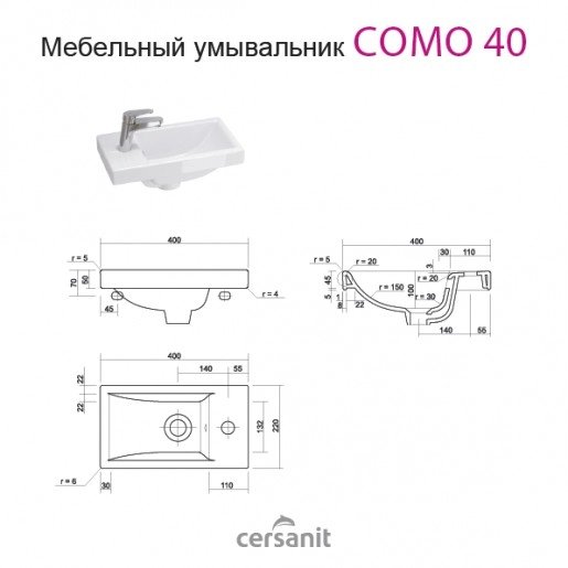 Умивальник Тумбочка з дзеркалом у ванну з лівою дзеркальною шафою 40 см шириною Пік Пектораль 22095-46319