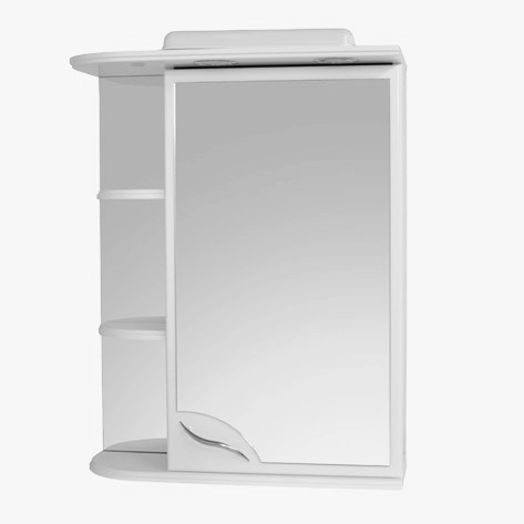 Основное Зеркальный шкафчик 55 см в ванную комнату ПИК Базис ДЗШ01/3-55R