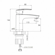 Розміри Сучасний змішувач для умивальника хром Imprese FLORENC f03508401AA