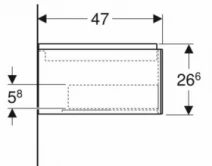 Размеры Тумба без раковины 135 см шириной Geberit ONE 505.076.00.7