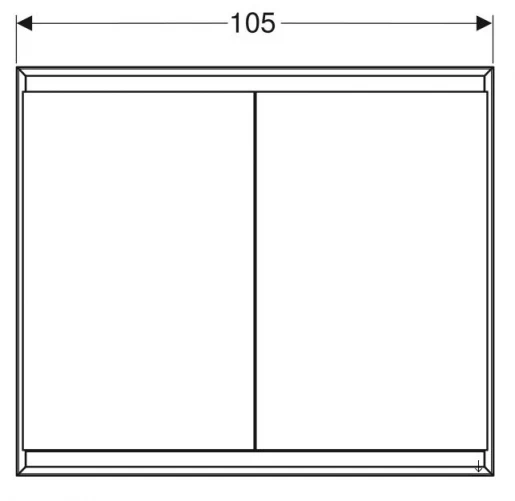 Размеры Зеркальный шкаф в ванную 105 см шириной Geberit ONE 505.804.00.2