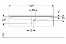 Размеры Тумба для ванной без раковины 160 см шириной Geberit Xeno² под умывальник Xeno² 500.346.00.1