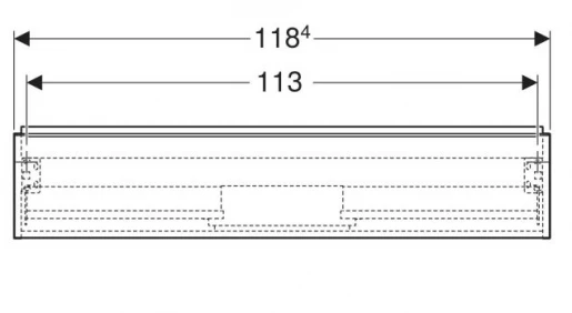 Размеры Тумба в ванную без раковины с ящиками 120 см шириной Geberit iCon под умывальник iCon 502.313.JL.1