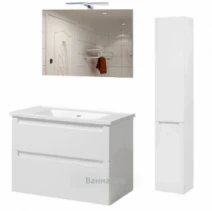 Основне Прямий комплект меблів для ванної кімнати 80 см шириною Юввіс Ельба 45572-42370-40350