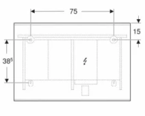 Размеры Зеркало в ванную 105 см шириной Geberit Option 502.784.00.1