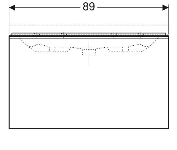 Размеры Тумба в ванную без умывальника 90 см шириной Geberit Acanto под раковину Acanto 500.616.01.2