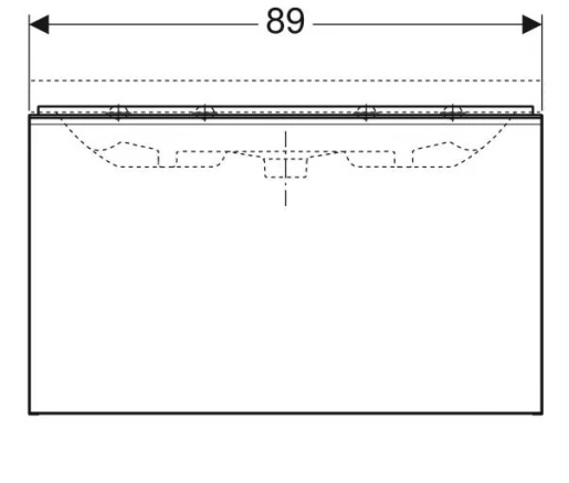 Размеры Тумба в ванную без умывальника 90 см шириной Geberit Acanto под раковину Acanto 500.616.01.2
