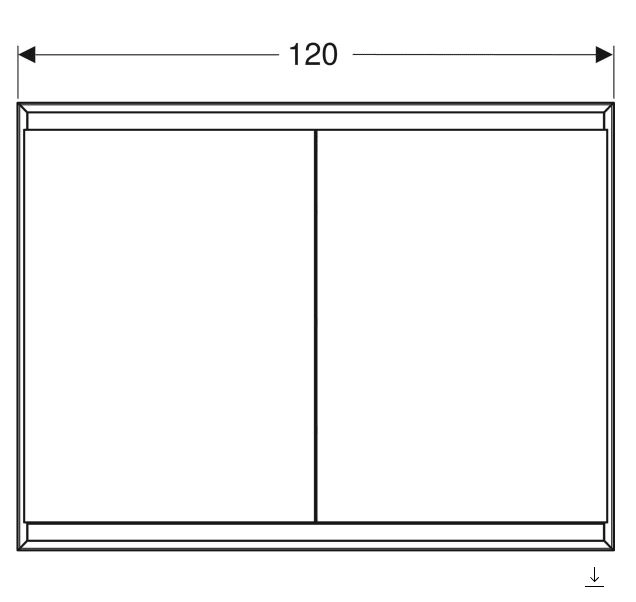 Размеры Шкаф в ванную с зеркалом 120 см шириной Geberit ONE 505.805.00.2