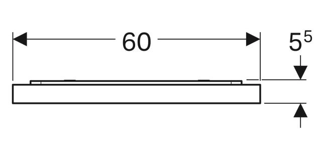 Размеры Зеркало для ванной 60 см шириной Geberit Xeno² 500.521.00.1