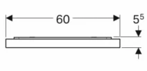 Размеры Зеркало для ванной 60 см шириной Geberit Xeno² 500.521.00.1