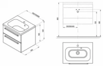 Размеры Шкафчик под умывальник 700 Ravak SD Chrome II X000000920