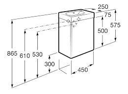 Размеры Умывальник с тумбой 45 см шириной ROCA MINI с умывальником ROCA A855873806