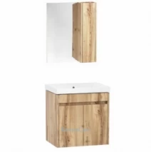 Коричневая мебель для ванной комплект 60 см шириной Респект Nerro 38555-38568