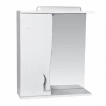 Зеркало в ванную без ограждения полок 60 см шириной с подсветкой MVV Стандарт Волна З-1 Стандарт Волна 60L LED