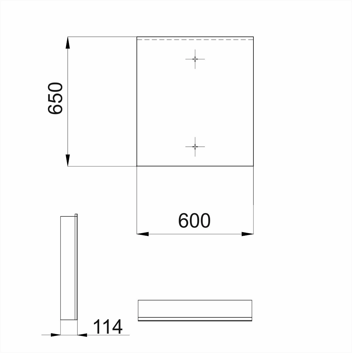 Розміри Комплект меблів у ванну 60 см САНВЕРК ERA 25497-25526-25500