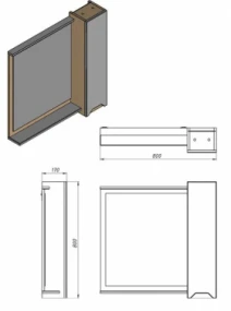 Размеры матовое зеркало в ванную 80 см шириной ванланд wood wmc-80 l w №2