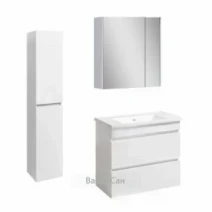 Комплект мебели для ванной комнаты с левым пеналом 70 см шириной Юввис Монако 45570-18779-41053