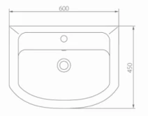 Размеры Умывальник 60 см шириной Kolo PROXY 101960UA