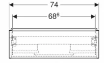 Розміри Тумба у ванну без умивальника з вологостійкого ДСП 75 см шириною Geberit iCon під умивальник iCon 502.311.JH.1
