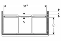 Розміри Тумба під умивальник без раковини 90 см шириною Geberit iCon під умивальник iCon 502.312.01.2