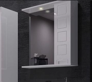 В інтер'єрі Дзеркало у ванну кімнату 65 см з вбудованим світильником Акваріус Симфонія 08788L