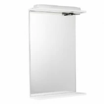 Основное белое зеркало в ванную 50 см шириной aqua rodos уно ар000084263 №3