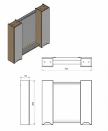 Размеры зеркало в ванную 90 см шириной ванланд wood wmc-90 g №2